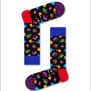 HAPPY SOCKS ELF CHRISTMAS HATS PRINT COTTON SOCKS
MULTI COLOR OS NWT